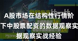 A股市场在结构性行情阶段背景下中股票配资的数据观察实战经验